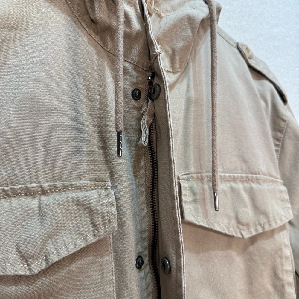 Cotton On Utility Supply Co Hooded Field Jacket  Medium Khaki Military Parka